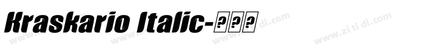 Kraskario Italic字体转换